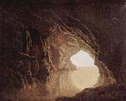 Joseph Wright, Cave at evening, by Joseph Wright,